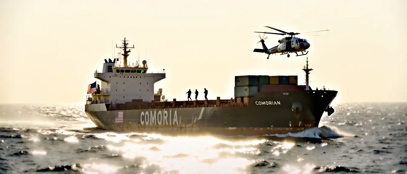 Под контролем ВМС США: в Аравийском море проверили танкер под флагом Коморских Островов