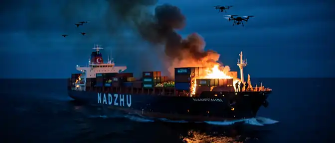 Огонь в Черном море: турецкое грузовое судно попало под удар дронов