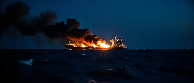 Огонь в море: хуситы атаковали саудовские танкеры в ответ на блокаду
